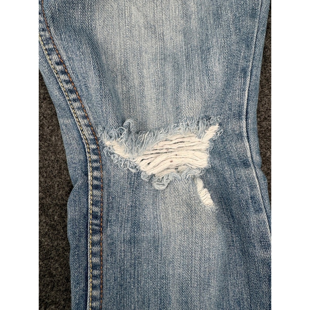 Y2K Anchor Blue Jasmine Skinny Jeans Womens 0S Light Wash Distressed Low Rise - Picture 10 of 12